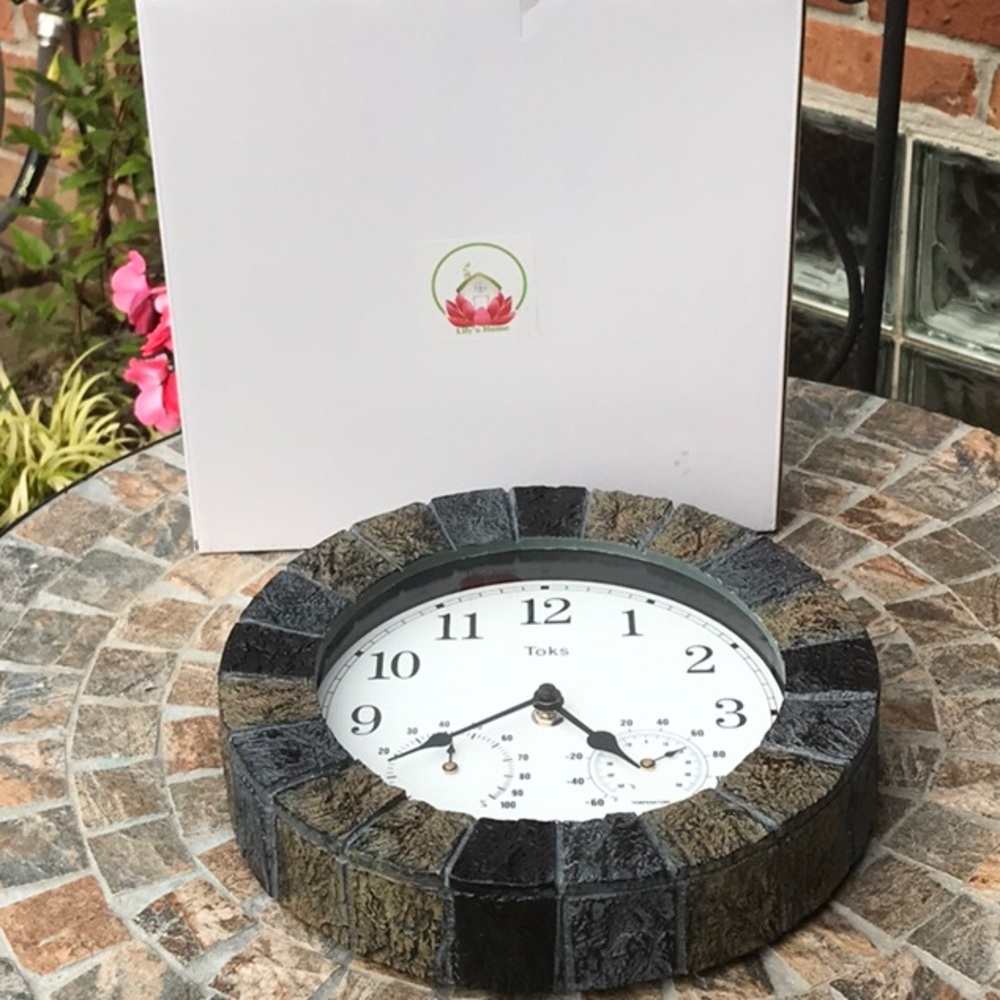 Lily's Home Slate Hanging Wall Clock - Picture 11 of 16